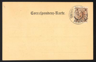 Poststück - Österr. Monarchie - Sonderstempel "Sandhof - Passeier - Festplatz" aus 1899auf ungelaufener AK, - Známky a pohlednice