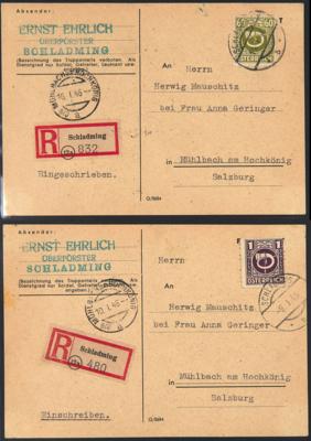 Poststück - Österr. - Posthornausgabe - Stamps and postcards