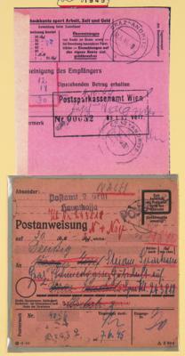 Poststück - Postanweisung expediert - Briefmarken
