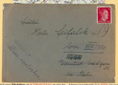 Poststück - Ungewöhnliche Flüchtlingspost aus der Endkriegsphase 1945 vorwiegend aus Ober- und Niederdonau/österreich, - Stamps and postcards