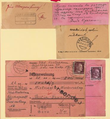 Poststück - Ungewöhnliche Flüchtlingspost der Endkriegstage nach BERLIN aus GARS am KAMP, - Stamps and postcards