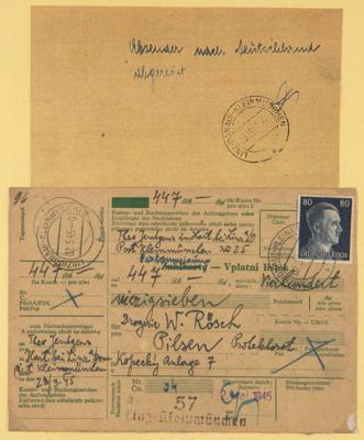 Poststück - Zweisprachige (tschechisch/deutsch) Zahlkarte - Francobolli e cartoline