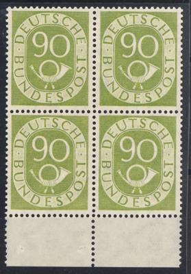 ** -BRD Nr. 123/38 (POSTHORNSERIE) in VIERERBLÖCKEN, - Briefmarken