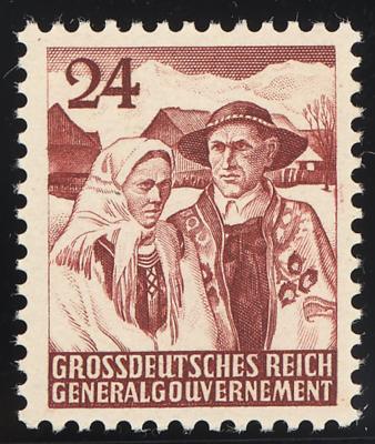 ** - Gen. Gouv. Nr. II (nicht verausgabter Wert "Goralenpaar"), - Francobolli