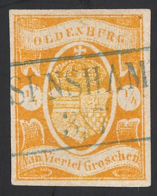 .gestempelt - altd. Staaten - Oldenburg Nr. 9 gelborange, - Stamps