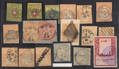 .gestempelt/Briefstück/*/** - Partie meist Schweiz ab 1850, - Stamps