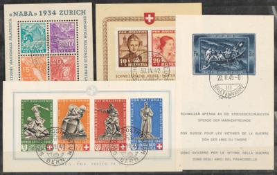 .gestempelt/*/Poststück - Sammlung Schweiz ca. 1850/1984 u.a. mit PAX gestempelt, - Francobolli