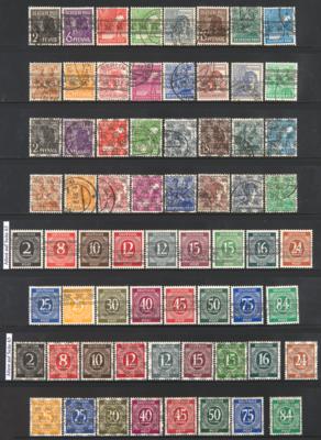 **/gestempelt - Sammlung Bizone u.a. mit - Stamps