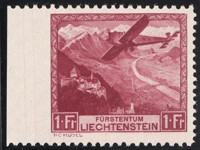 ** - Liechtenstein Nr. 113UI (LINKS UNGEZÄHNT), - Briefmarken