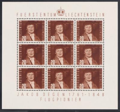 ** - Liechtenstein Nr. 259b (DUNKELRÖTLICHBRAUN) im KLEINBOGEN, - Briefmarken