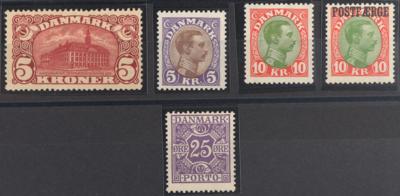 ** - Partie Dänemark ab ca. 1912 u.a. Nr. 66 mit Fotoattest E. Diena, - Stamps