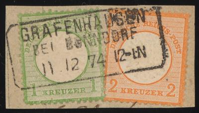 Briefstück - D.Reich Nr. 23a + 24 auf - Stamps