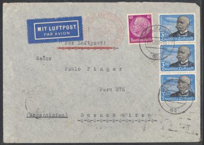 Poststück - D.Reich - kl. Partie Zeppelinpost nach Argentinien aus ca. 1935/38, - Briefmarken