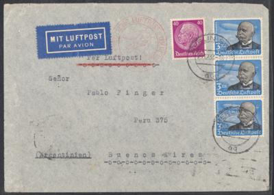 Poststück - D.Reich - kl. Partie Zeppelinpost nach Argentinien aus ca. 1935/38, - Známky