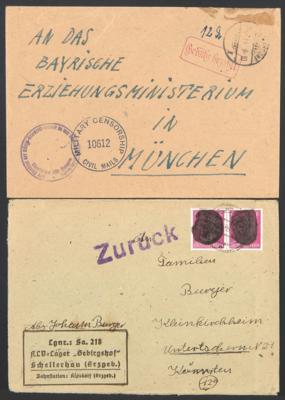 Poststück - Kinderlandverschickung/ Ende bzw. deren Rückführung nach Kriegsende, - Briefmarken