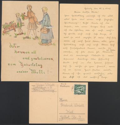 Poststück - Kinderlandverschickung in die Normark 8 Poststück usw., - Briefmarken