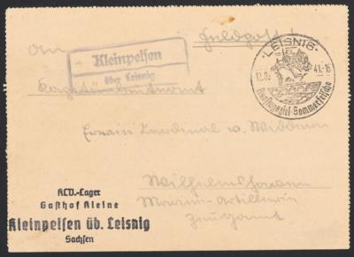 Poststück - Kinderlandverschickung in Sachsen, - Stamps