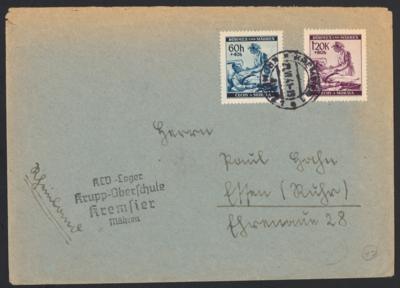 Poststück - Kinderlandverschickung ins Protektorat mit Fotos, - Briefmarken