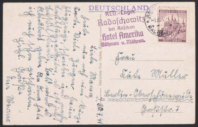 Poststück - Kinderlandverschickung ins Protektorat u.a. Reco/Eil, - Briefmarken