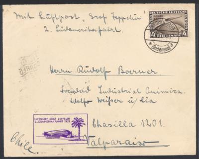 Poststück - Partie Zeppelinpost u.a. 2. Südamerikafahrt 1931 (frankiert mit Nr. 458, - Známky