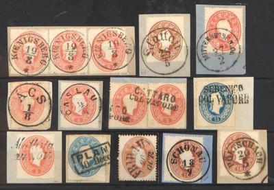 .gestempelt/Briefstück/gestempelt - Österr. Monarchie - Spezialsammlung Ausg. 1860/61 mit Farbnuancen, - Briefmarken