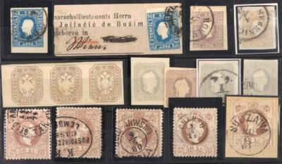 .gestempelt/Briefstück/*/(*) - Sammlung Österr. Monarchie Ausg. 1850/1867 mit Spezialteil Ausg. 1850, - Stamps