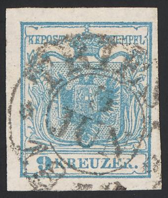 .gestempelt - Österr. Nr. 5HI vollrandiges Stück mit zartem Teilstempel TRIEST 5. JUN. 1850, - Francobolli