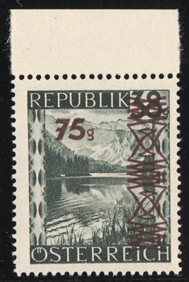 ** - Österr. Nr. 844c (STEINGRÜN) vom Bogenoberrand, - Stamps