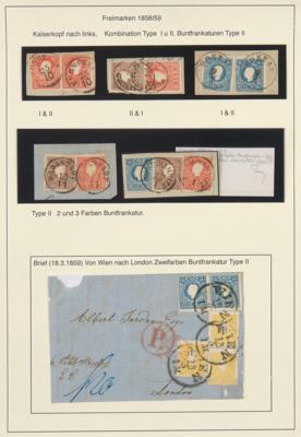 Briefstück/gestempelt/gestempelt - Österr. Ausg. 1858 - Sammlung Abstempelungen und Entwertungen nach Stempelformen sortiert, - Známky