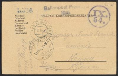 gestempelt - Österr. Feldpost WK I - Feldpost Przemysl, - Stamps