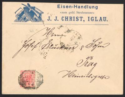 gestempelt - Österr. (Sprachinsel) Iglau Belege der Kreuzerausg. 1890, - Stamps