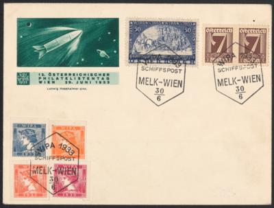 gestempelt - Österr. - WIPA Faser mit Sonderstempel "WIPA 1933 - SCHIFFSPOST MELK - WIEN 30/6" auf uneglaufenem Kuvert, - Stamps