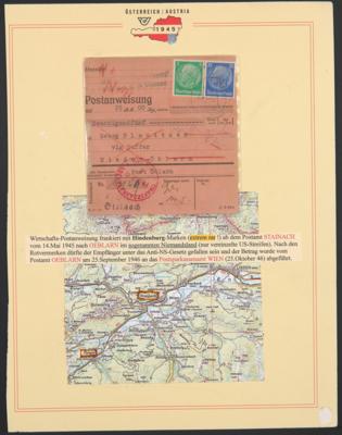 gestempelt - Steiermark 14. Mai 1945 Postanweisung - Briefmarken
