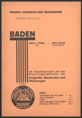 Literatur: Stiedl/Billig: Handbuch der Fälschungen - Heft 2/6 mit Bremen, - Francobolli