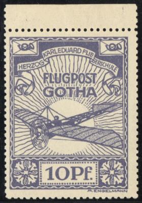 ** - Dt. Reich 1912 - halbamtliche Flugmarke der Herzog Karl - Eduard - Fliegerschule, - Známky
