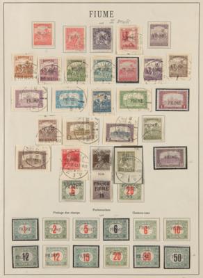 .gestempelt/*/Briefstück - Alte Sammlung Fiume ab 1918, - Briefmarken