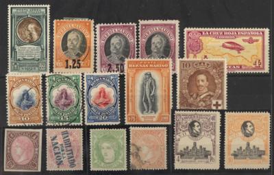 .gestempelt/*/(*)/Briefstück - Alte Sammlung Südeuropa mit Portugal - Spanien, - Briefmarken
