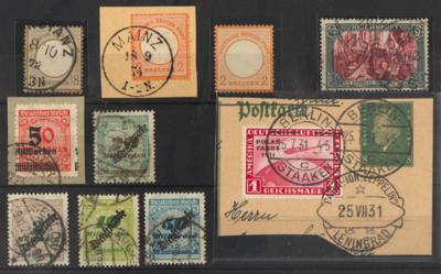 .gestempelt/*/Briefstück/Poststück - Sammlung D.Reich 1872/1933 u.a. mit Nr. 11 gestempelt sign. Sommer, - Francobolli