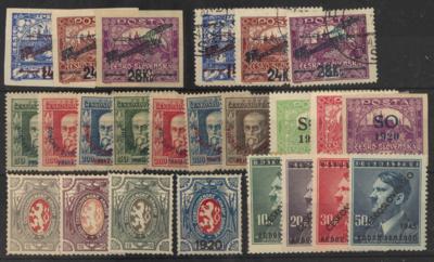 .gestempelt/*/**/Briefstück/Poststück - Sammlung Tschechosl. ab 1918 mit Böhmen u. M. sowie Slowakei, - Francobolli