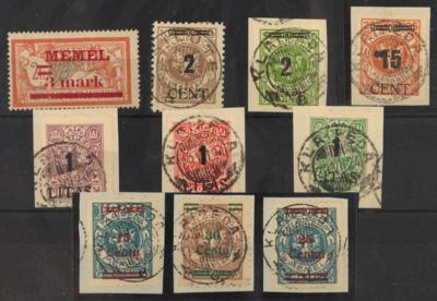 .gestempelt/Briefstück/* - Sammlung Memelgebiet ab 1920, - Stamps