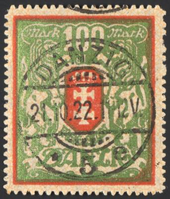 .gestempelt - Danzig Nr. 101X mit Entwertung "DANZIG/21.10.22.11-12 V./*5e", - Briefmarken