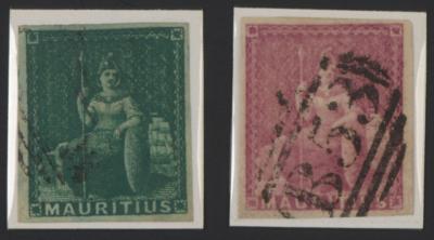 .gestempelt - Mauritius Mi. Nr. 10 (4 P. grün), - Briefmarken