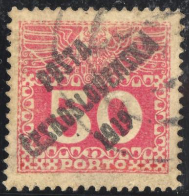 .gestempelt - Tschechsolowakei Nr. 80 (50 Heller) stark repariert, - Briefmarken