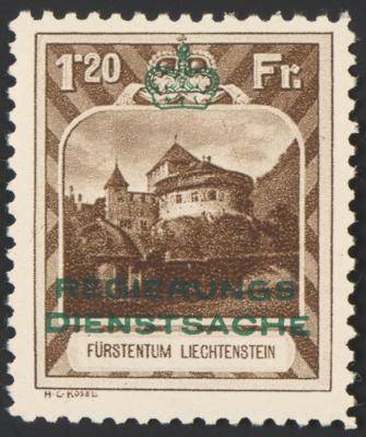 ** - Liechtenstein Dienstmarken Nr. 1 A, - Briefmarken