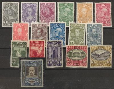 ** - Österr. 1910 - kpl. Serie 1 Heller bis 10 Kronen in postfr. eiwandfrei Erh. (Nr. 161/174), - Francobolli