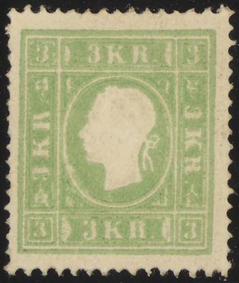 * - Österr. Ausg. 1858 - Nr. 12a grün, - Briefmarken