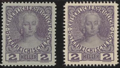 ** - Österr. Nr. 140 (2 H 1908), - Briefmarken