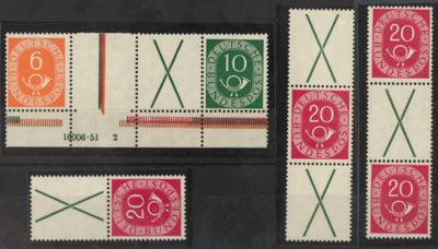 ** - Partie Zusammendrucke BRD ab Posthorn - Ausg., - Briefmarken
