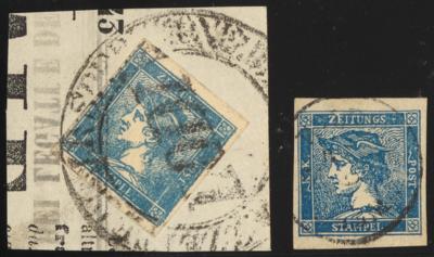 Briefstück/gestempelt - Österr. Nr. 6 Type Ib mit zartem Teilabschlag des Lombardei - Stempels von LODI auf Briefstück, - Briefmarken