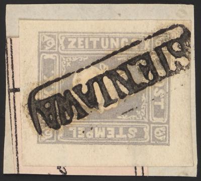 Briefstück - Österr. Nr. 17 grauviolett mit seltenem kompl. gestempelt "SIENIAWA", - Francobolli